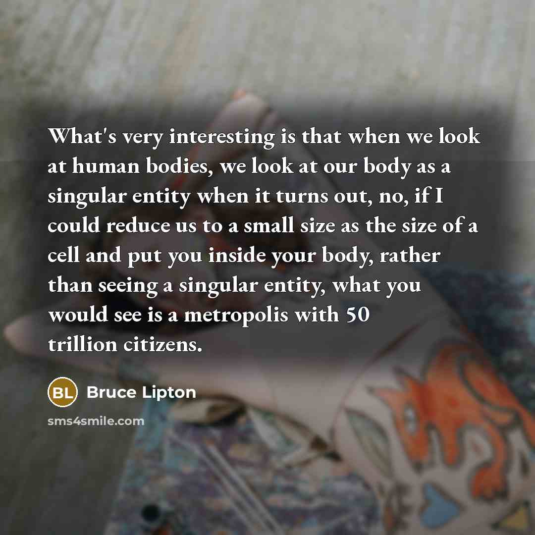 “What's very interesting is that when we look at human…” quote by Bruce Lipton