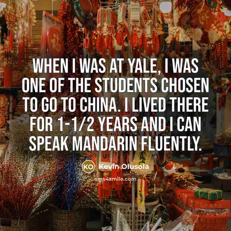 “When I was at Yale, I was one of the…” quote by Kevin Olusola