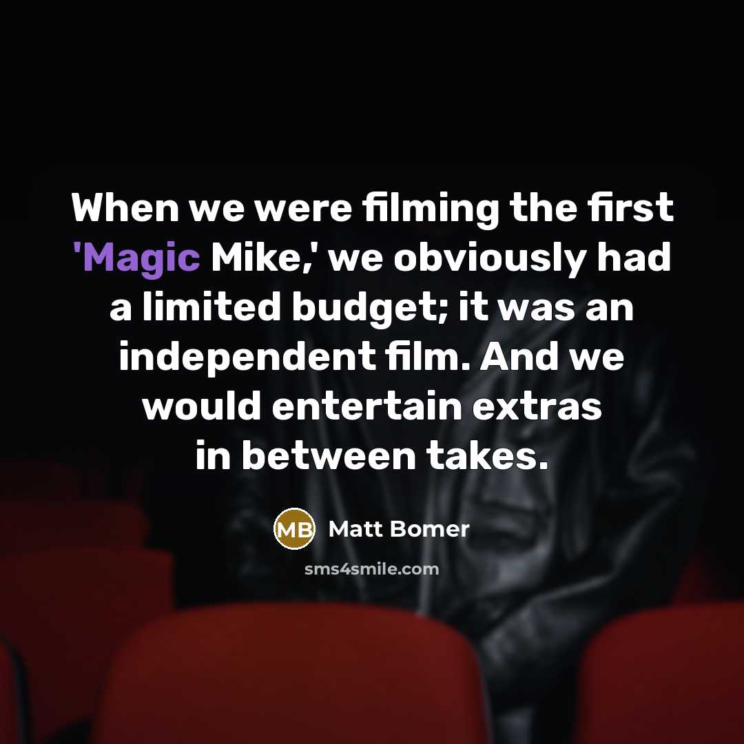“When we were filming the first 'Magic Mike,' we obviously…” quote by Matt Bomer
