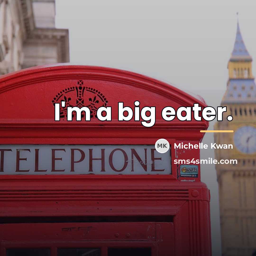 “I'm a big eater.…” quote by Michelle Kwan