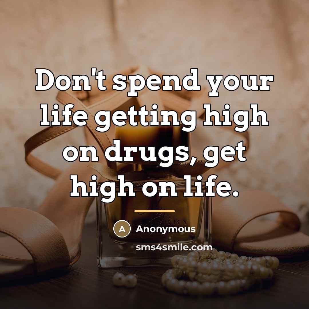 “Don't spend your life getting high on drugs, get high…” quote by Anonymous