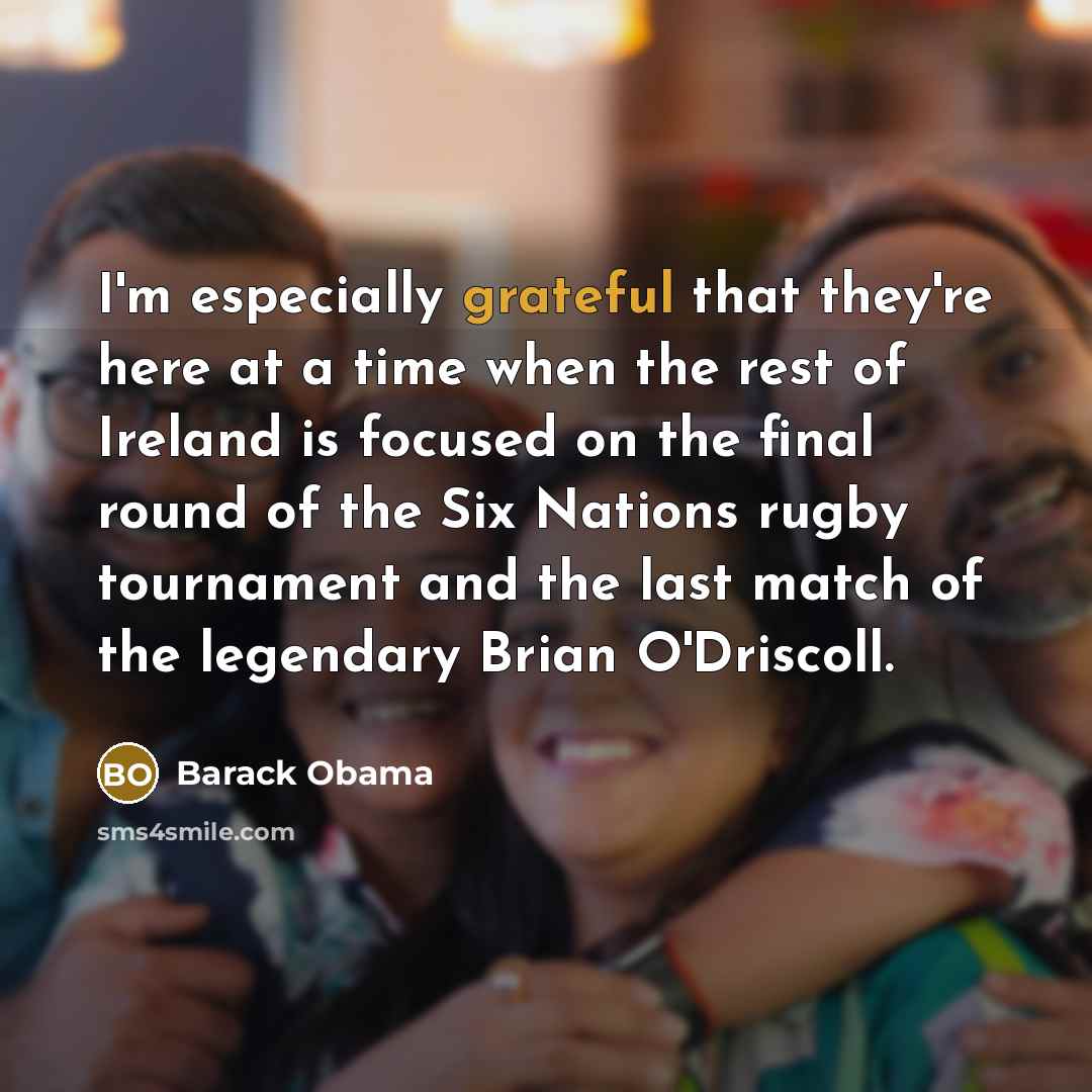 “I'm especially grateful that they're here at a time when…” quote by Barack Obama