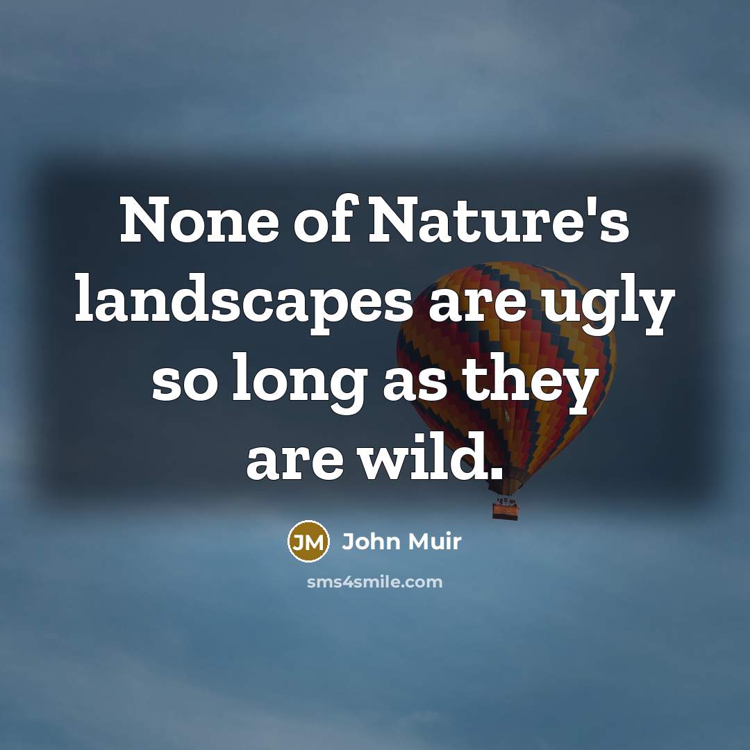 “None of Nature's landscapes are ugly so long as they…” quote by John Muir