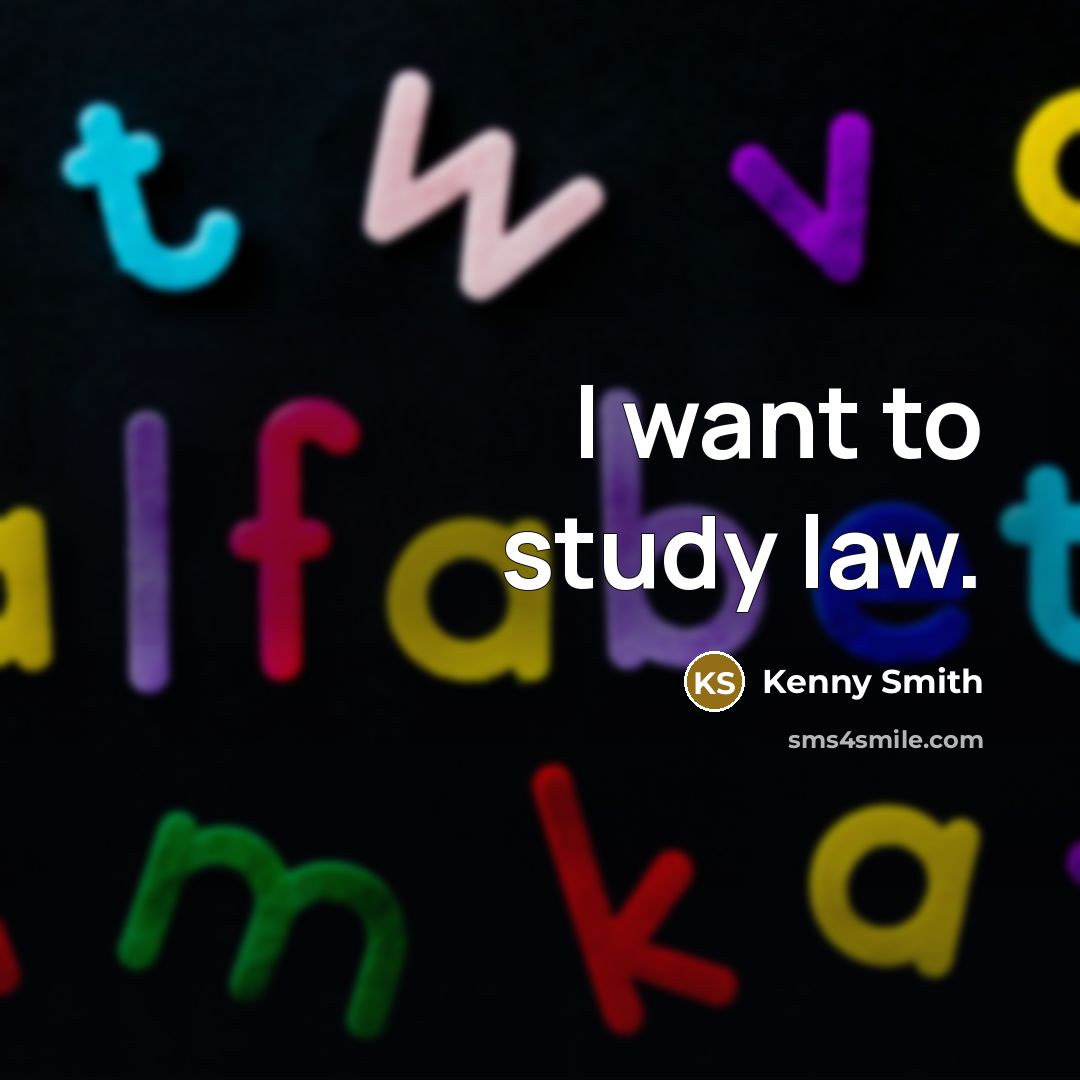 “I want to study law.…” quote by Kenny Smith