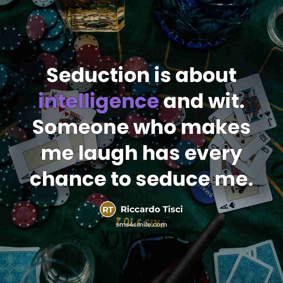 “Seduction is about intelligence and wit. Someone who makes me…” quote by Riccardo Tisci