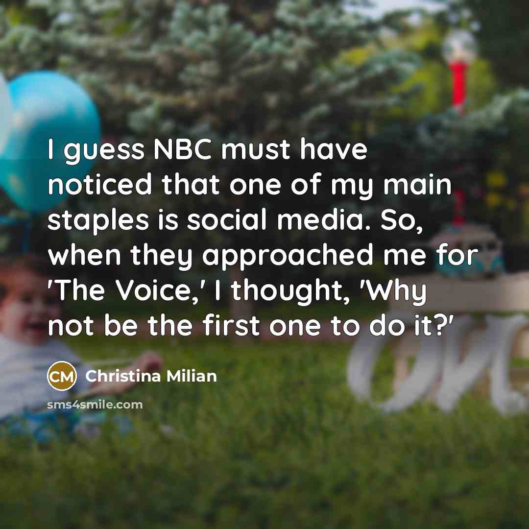 “I guess NBC must have noticed that one of my…” quote by Christina Milian