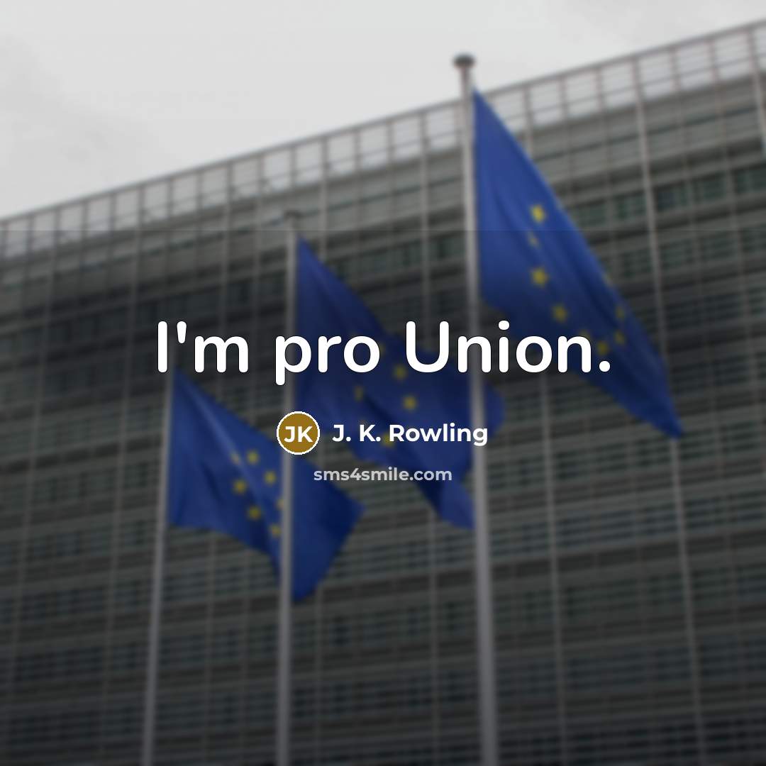 “I'm pro Union.…” quote by J. K. Rowling