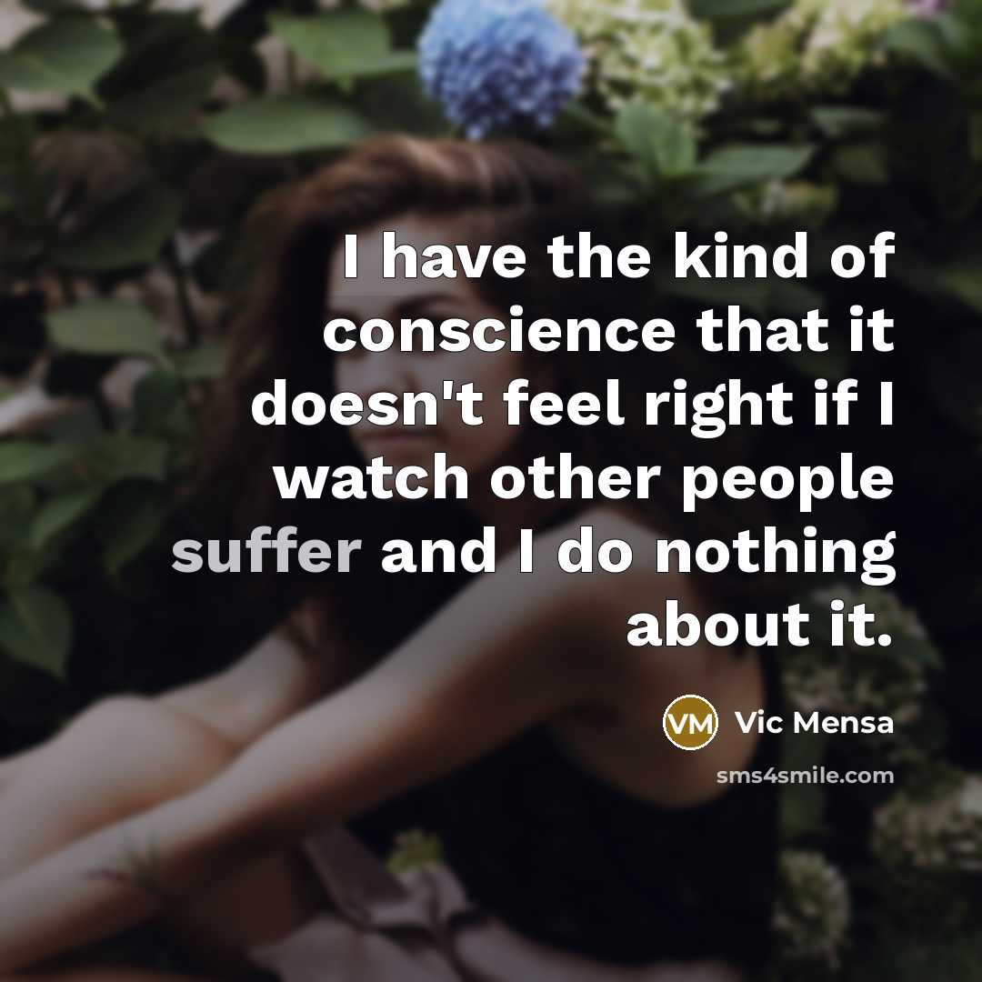 “I have the kind of conscience that it doesn't feel…” quote by Vic Mensa