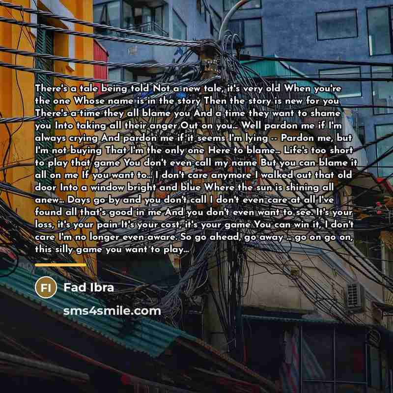 “There's a tale being told Not a new tale, it's…” quote by Fad Ibra
