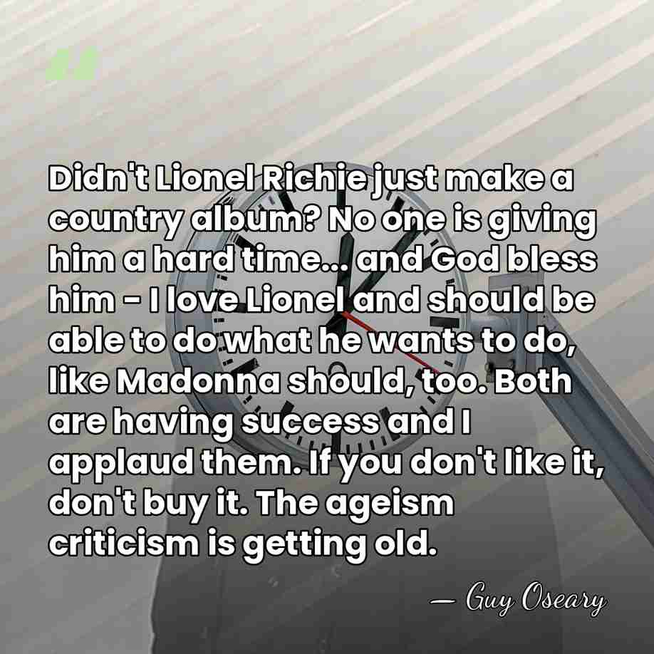 Didn't Lionel Richie just make a country album? No one is giving&hellip; - Guy Oseary