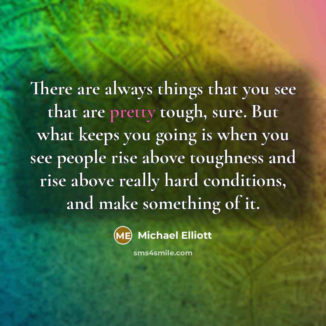 “There are always things that you see that are pretty…” quote by Michael Elliott