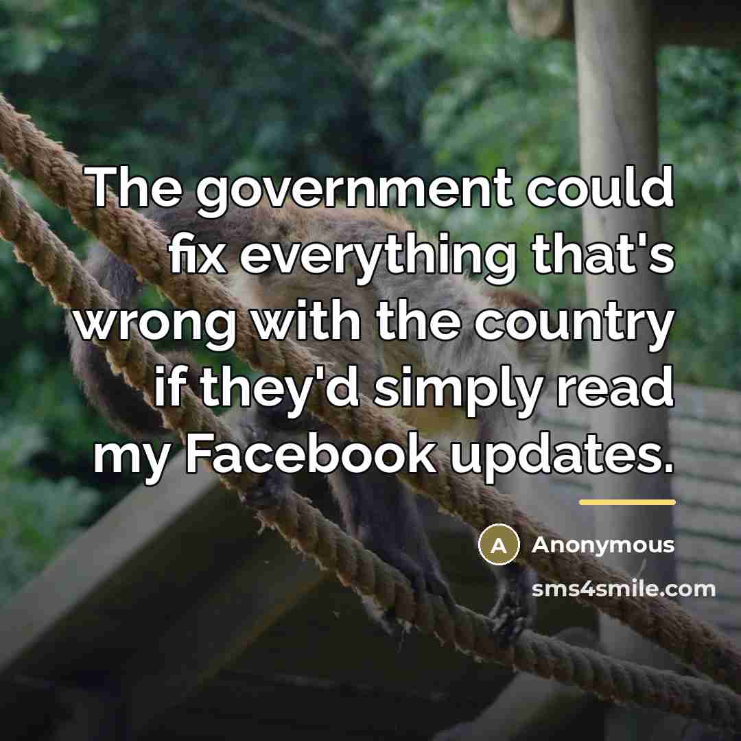 “The government could fix everything that's wrong with the country…” quote by Anonymous