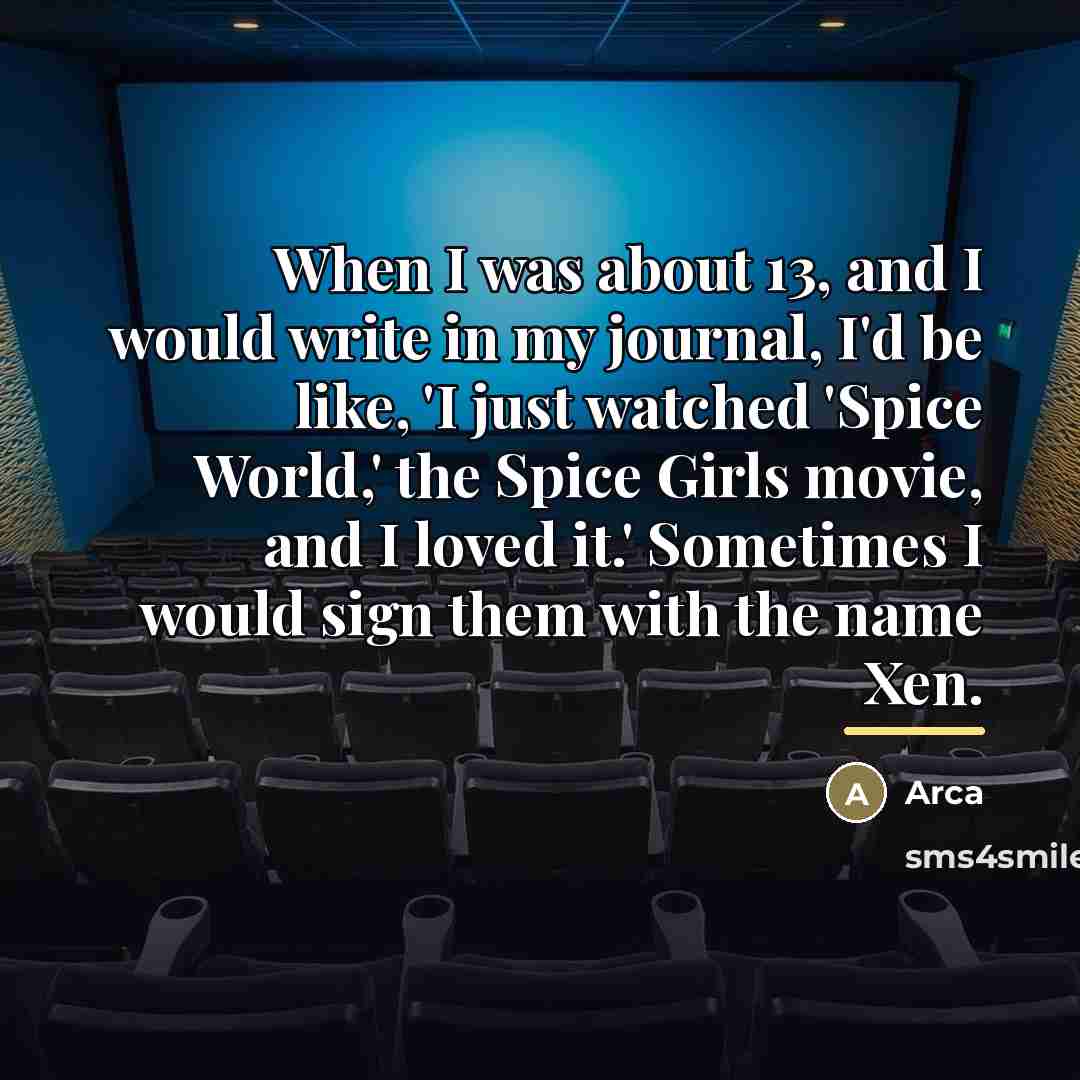 “When I was about 13, and I would write in…” quote by Arca
