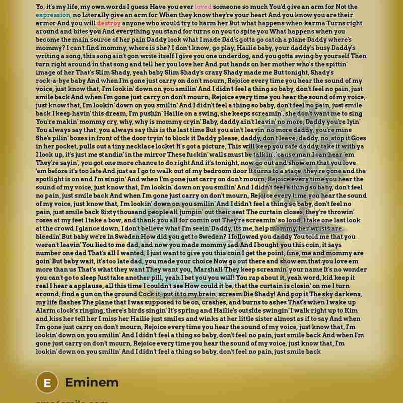 “Yo, it's my life, my own words I guess Have…” quote by Eminem