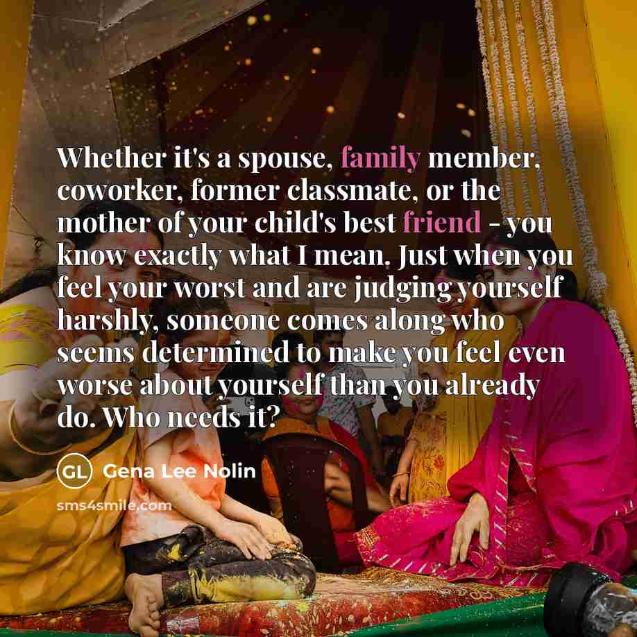 “Whether it's a spouse, family member, coworker, former classmate, or…” quote by Gena Lee Nolin