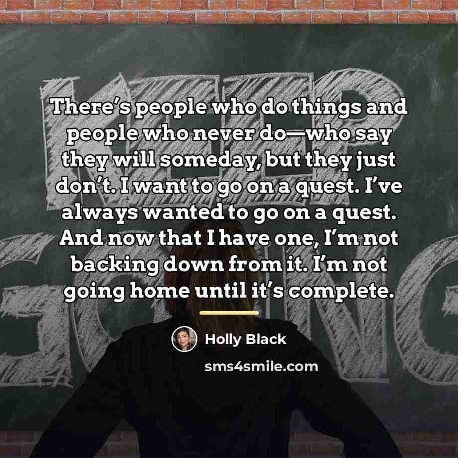 “There’s people who do things and people who never do—who…” quote by Holly Black