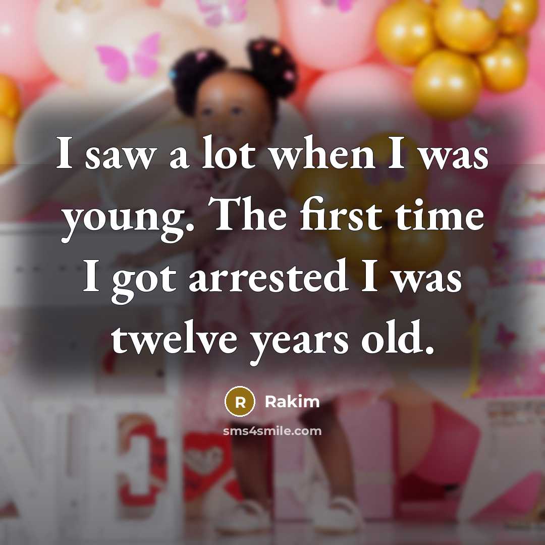 “I saw a lot when I was young. The first…” quote by Rakim