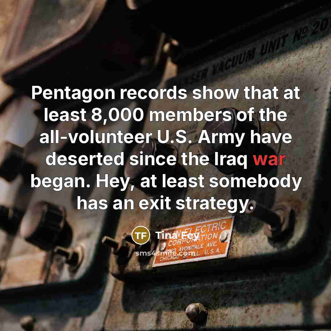 “Pentagon records show that at least 8,000 members of the…” quote by Tina Fey