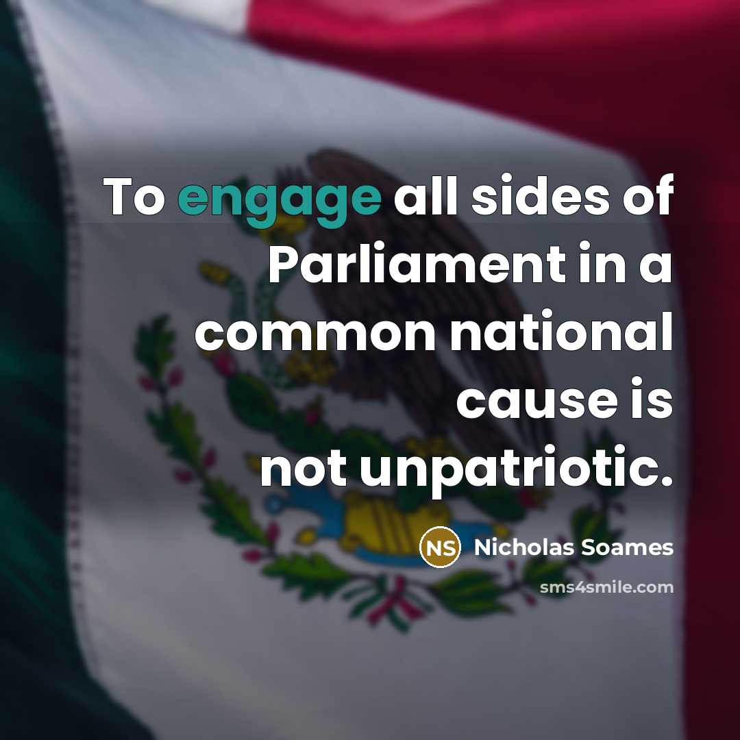 “To engage all sides of Parliament in a common national…” quote by Nicholas Soames