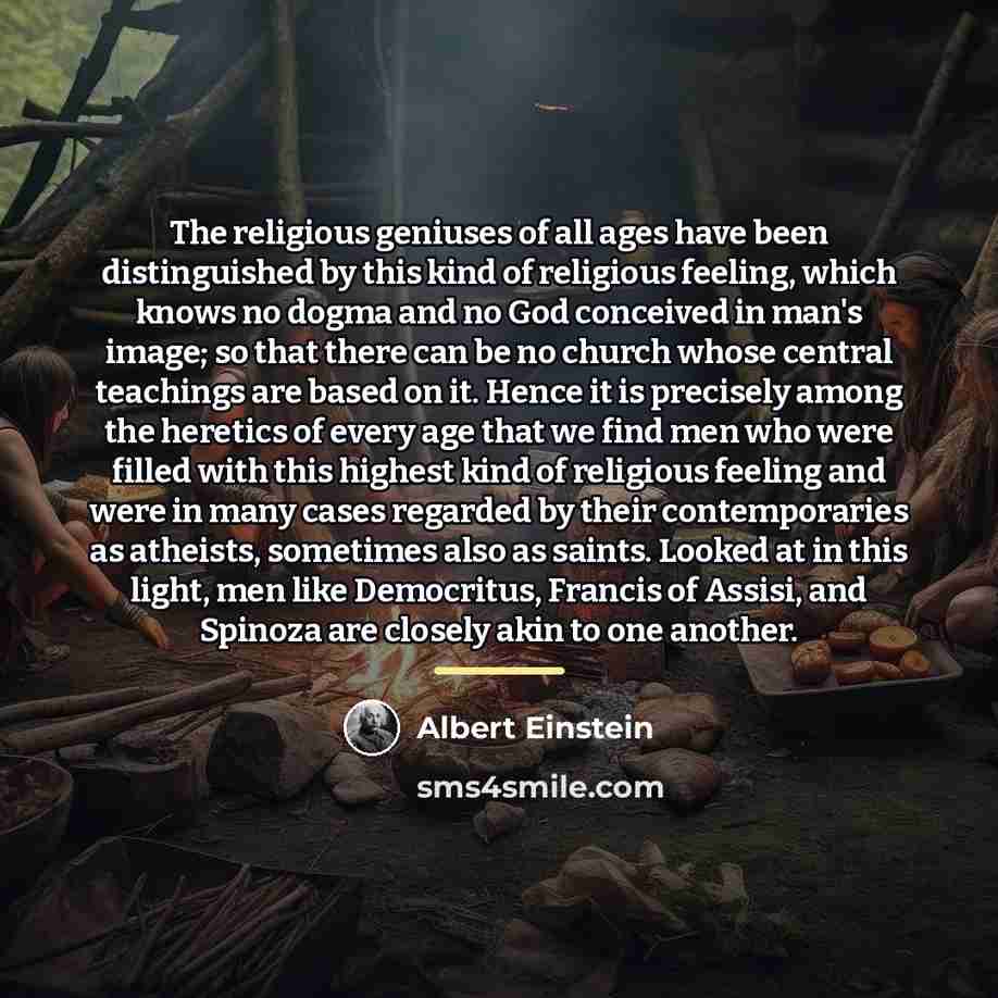 “The religious geniuses of all ages have been distinguished by…” quote by Albert Einstein