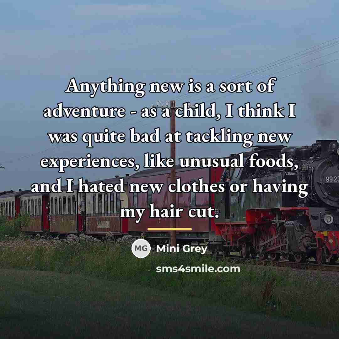 “Anything new is a sort of adventure - as a…” quote by Mini Grey