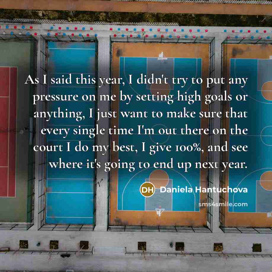 “As I said this year, I didn't try to put…” quote by Daniela Hantuchova