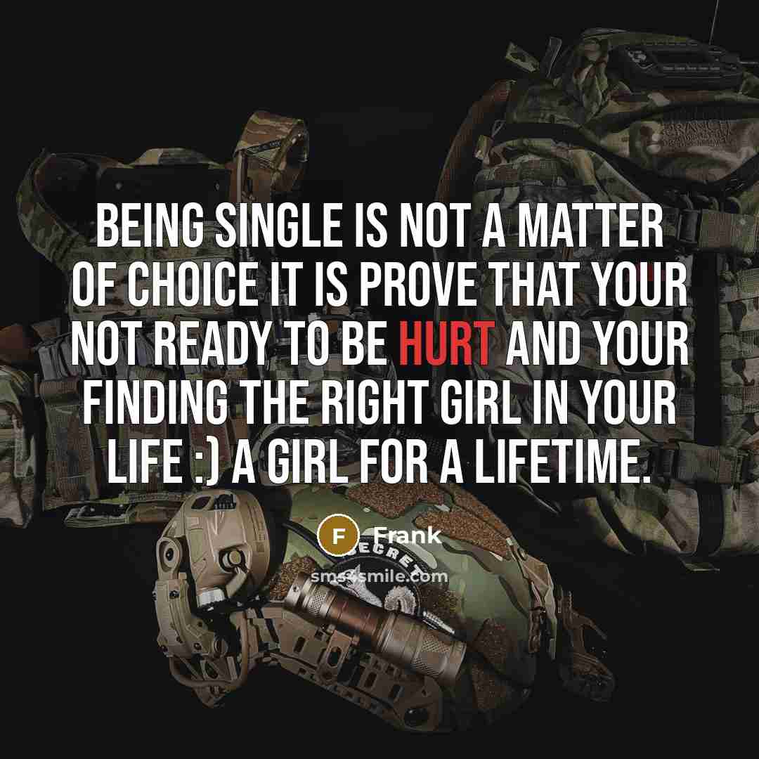 “Being single is not a matter of choice it is…” quote by Frank