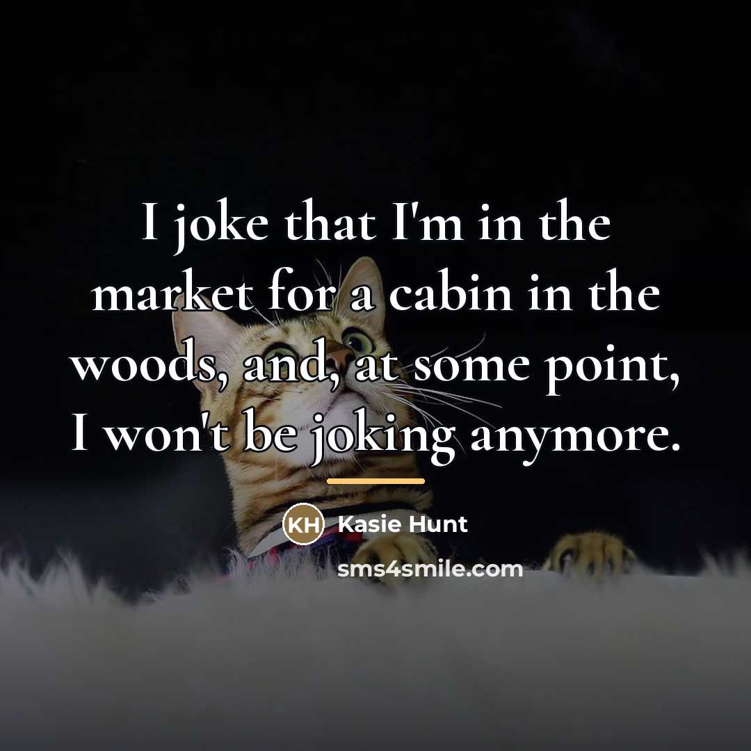 “I joke that I'm in the market for a cabin…” quote by Kasie Hunt