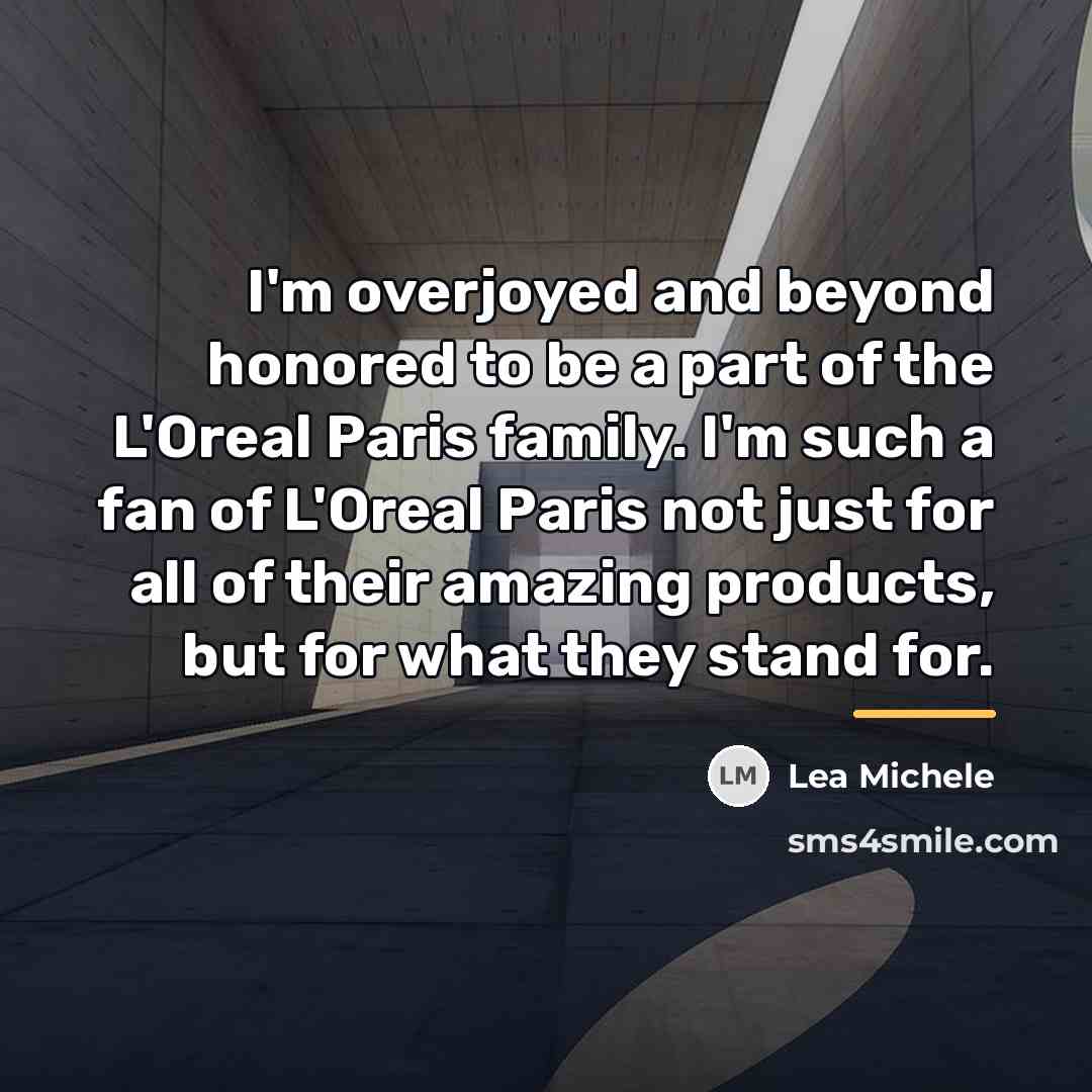 “I'm overjoyed and beyond honored to be a part of…” quote by Lea Michele