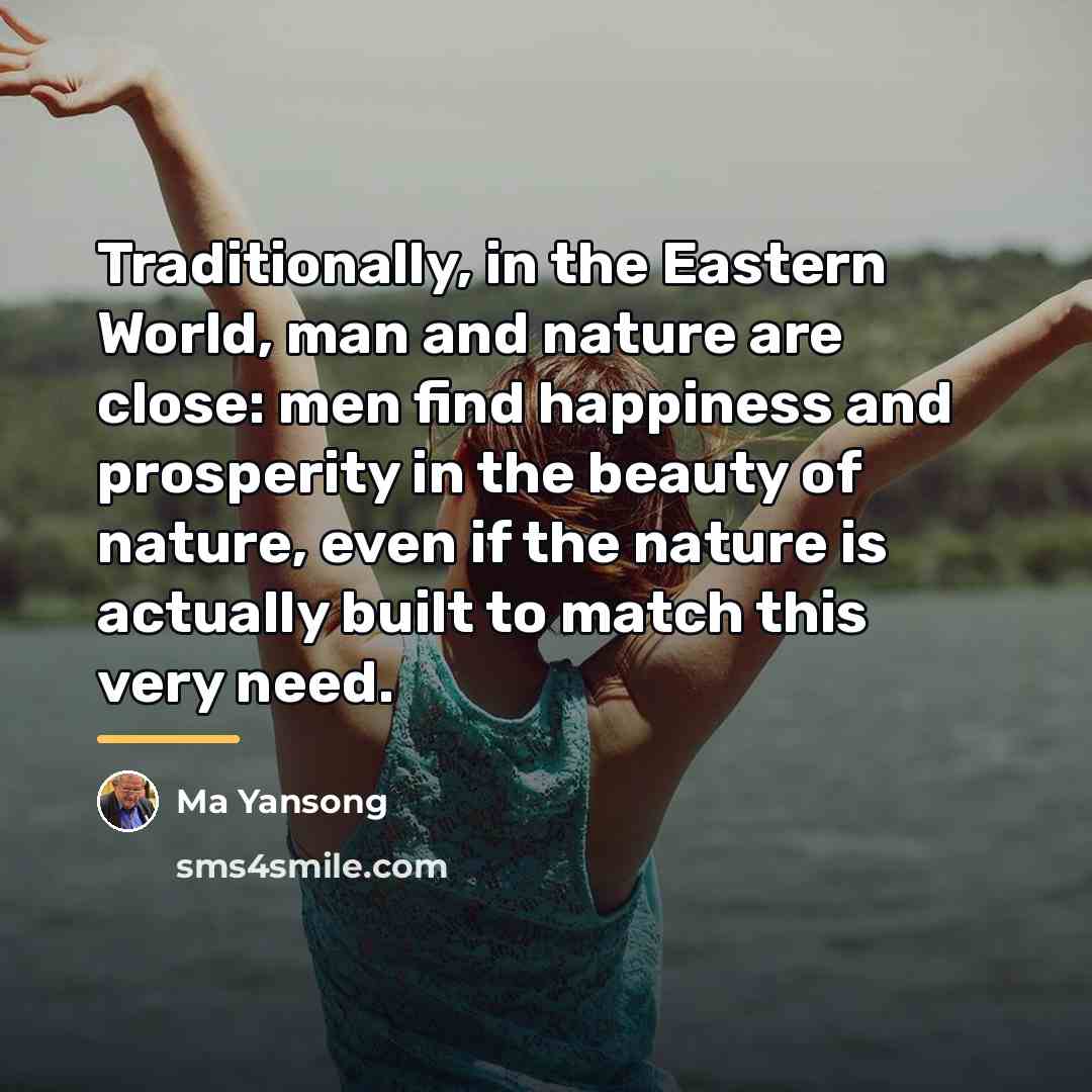 “Traditionally, in the Eastern World, man and nature are close:…” quote by Ma Yansong