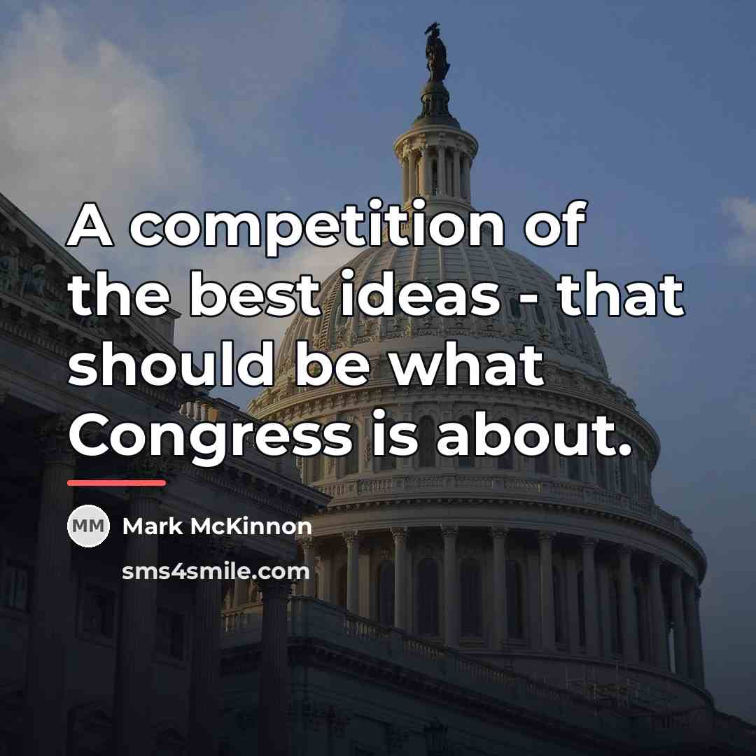 “A competition of the best ideas - that should be…” quote by Mark McKinnon
