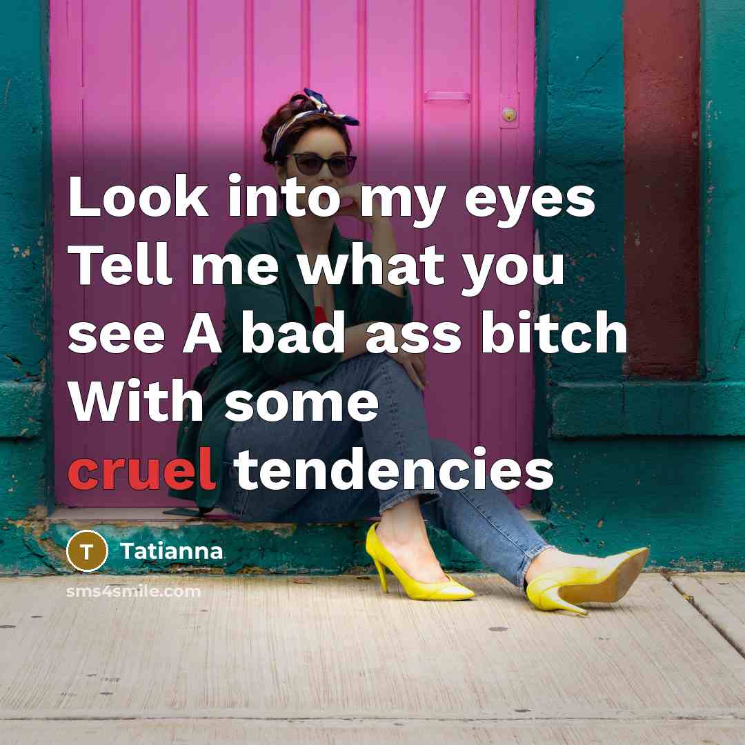 “Look into my eyes Tell me what you see A…” quote by Tatianna