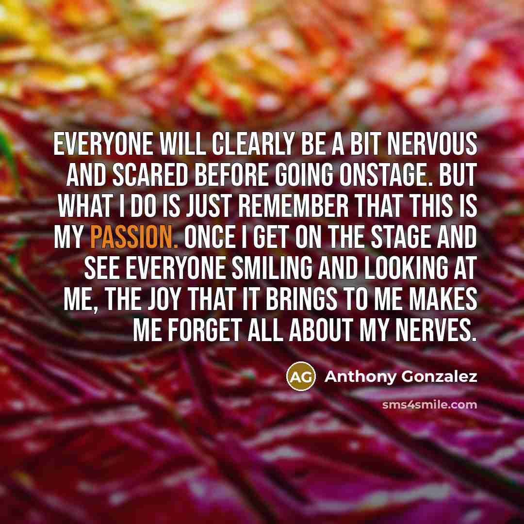 “Everyone will clearly be a bit nervous and scared before…” quote by Anthony Gonzalez