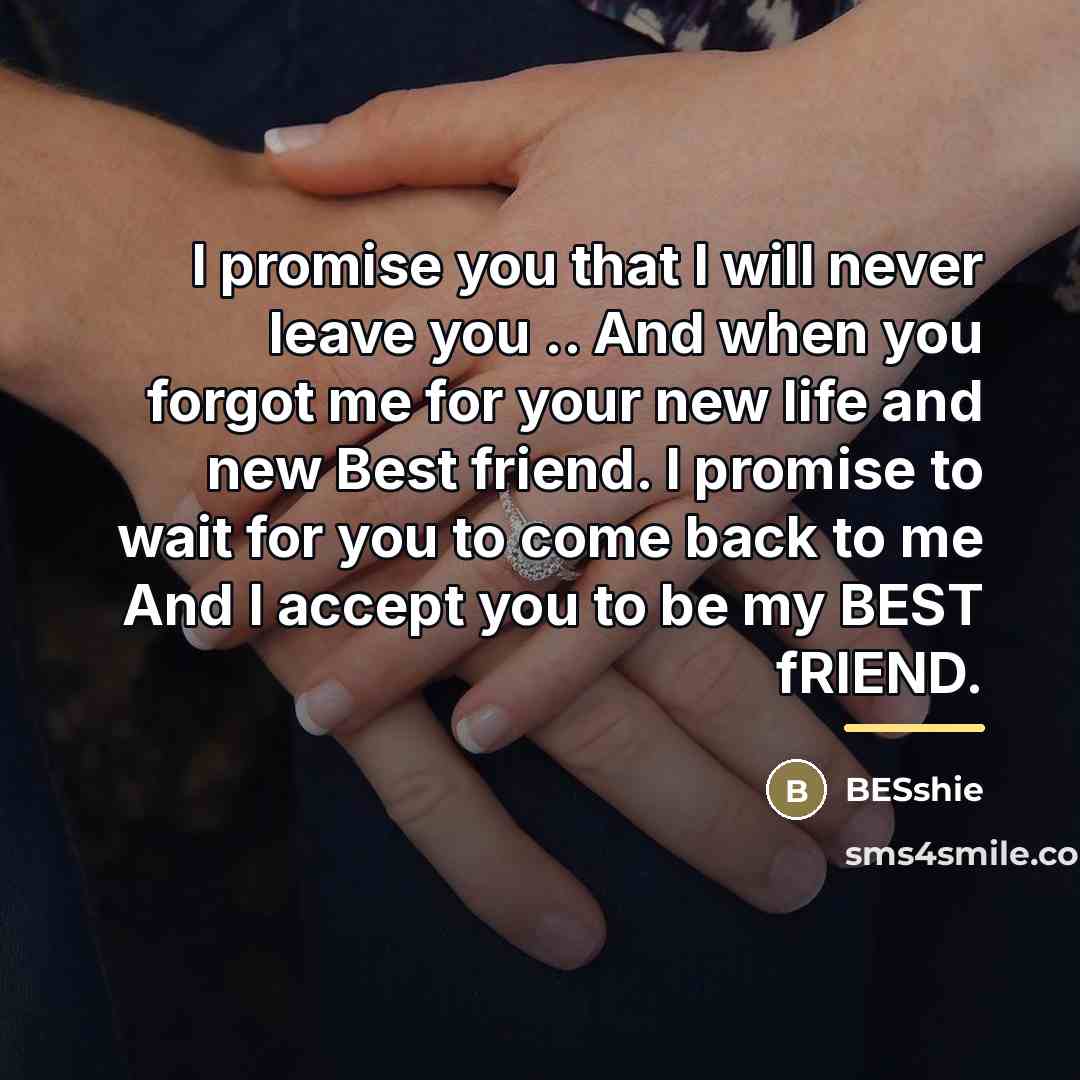 “I promise you that I will never leave you ..…” quote by BESshie