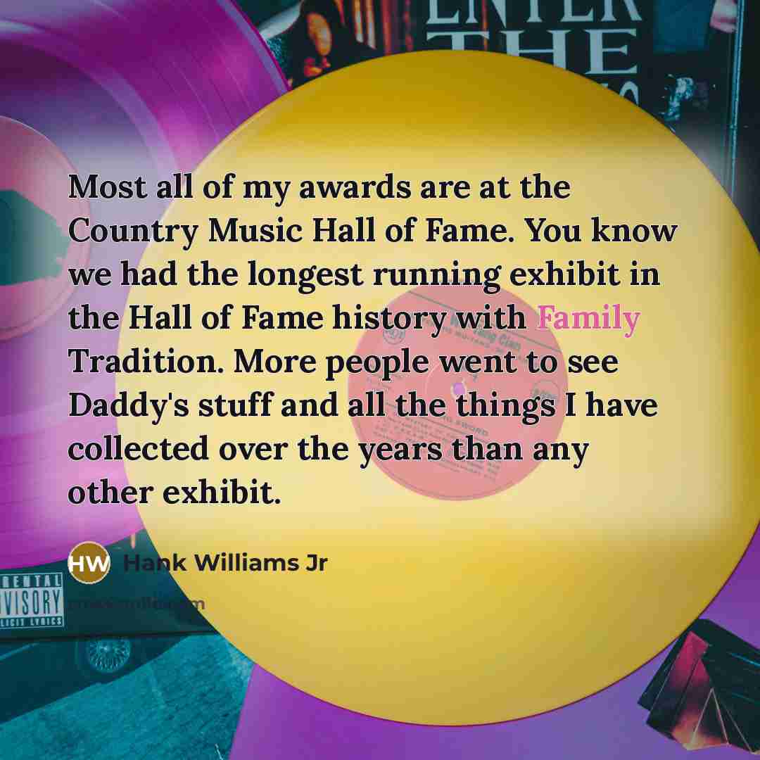“Most all of my awards are at the Country Music…” quote by Hank Williams Jr