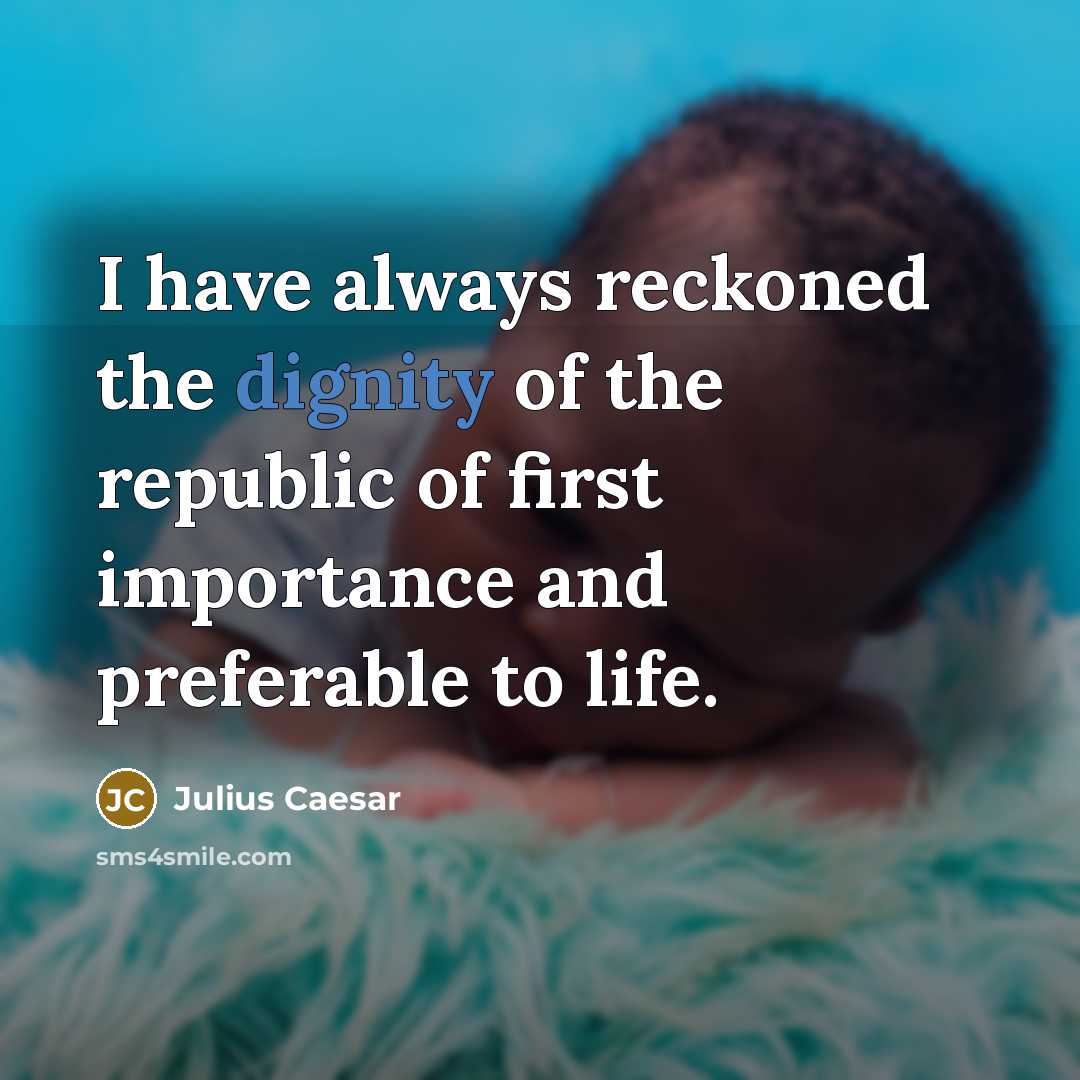 “I have always reckoned the dignity of the republic of…” quote by Julius Caesar