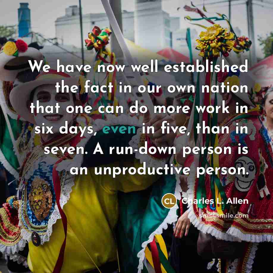 “We have now well established the fact in our own…” quote by Charles L. Allen