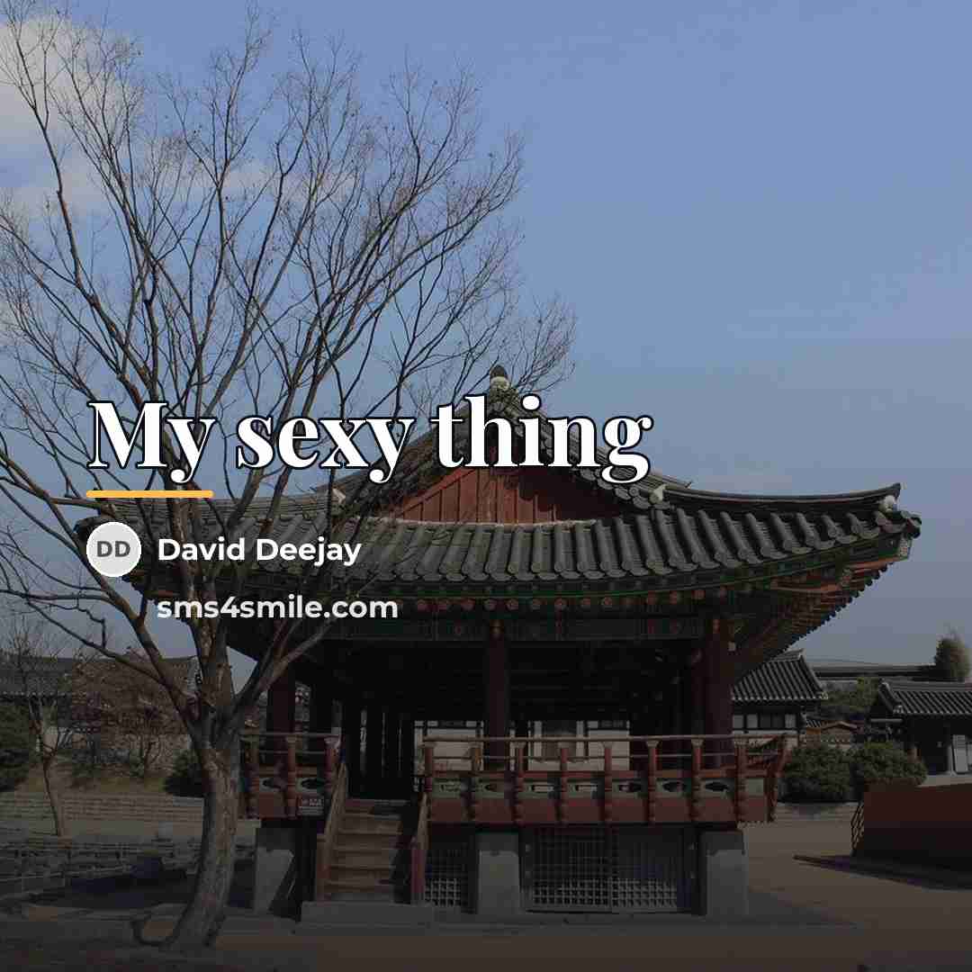 “My sexy thing…” quote by David Deejay