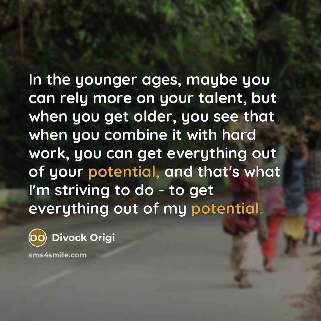 “In the younger ages, maybe you can rely more on…” quote by Divock Origi