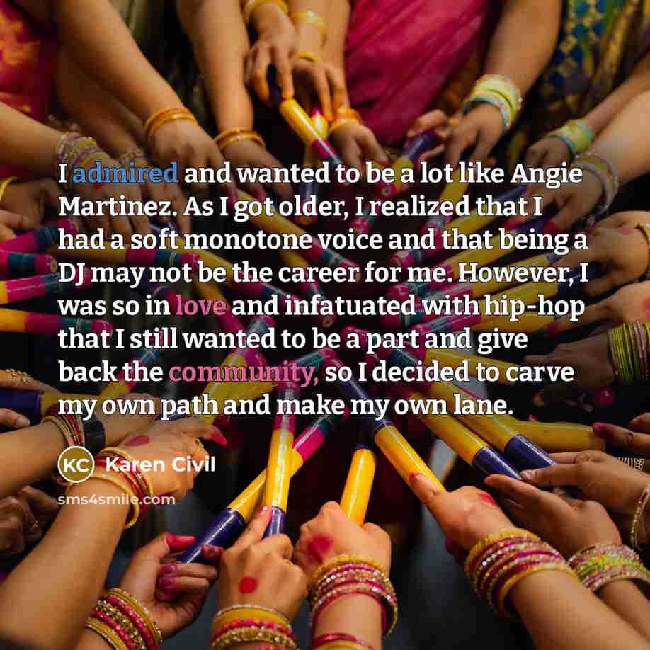 “I admired and wanted to be a lot like Angie…” quote by Karen Civil