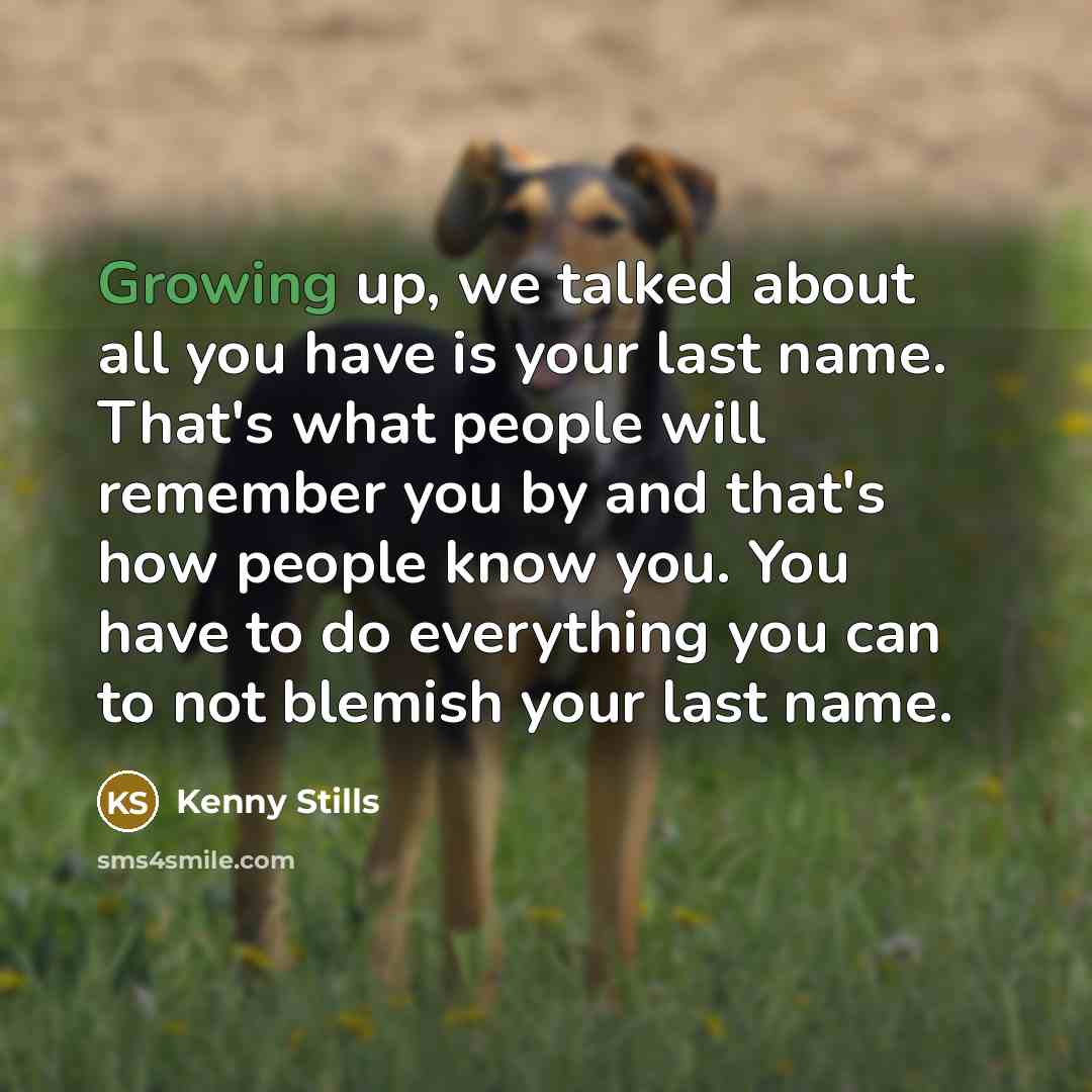 “Growing up, we talked about all you have is your…” quote by Kenny Stills