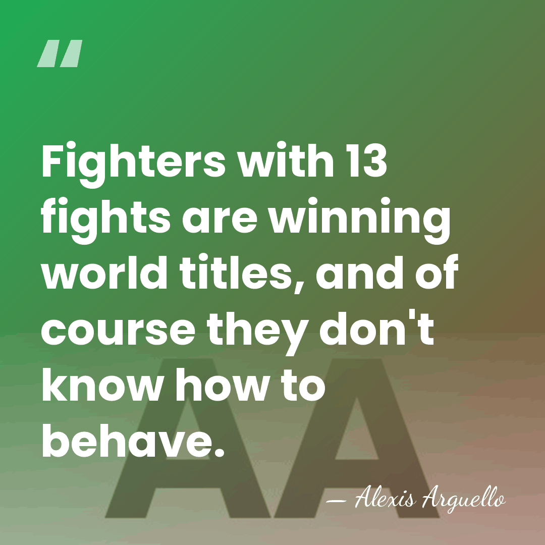 Fighters with 13 fights are winning world titles, and of course they&hellip; - Alexis Arguello