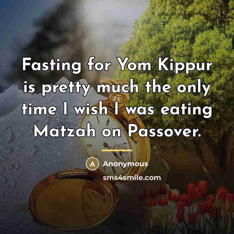 “Fasting for Yom Kippur is pretty much the only time…” quote by Anonymous
