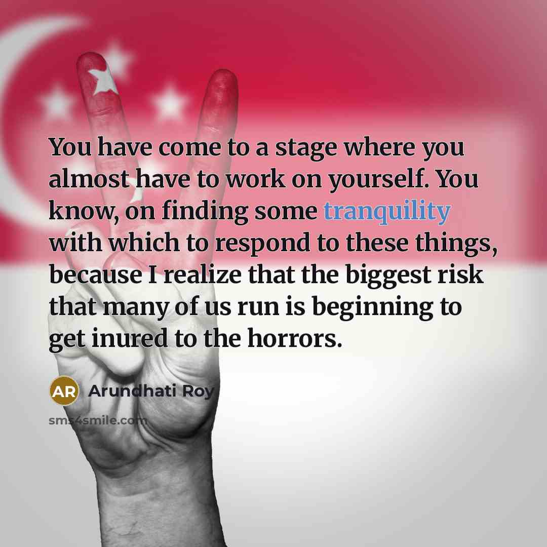 “You have come to a stage where you almost have…” quote by Arundhati Roy