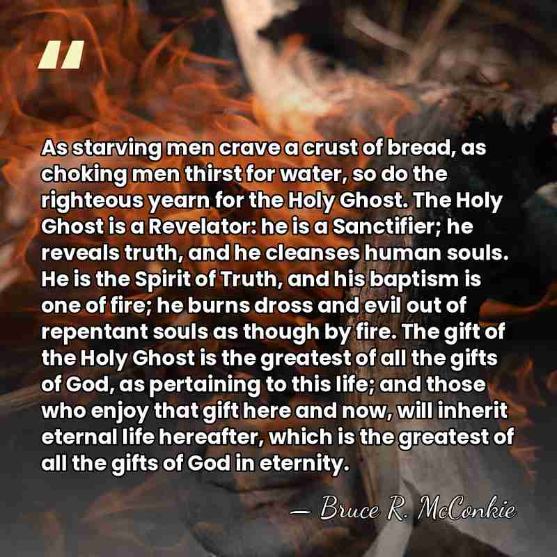 As starving men crave a crust of bread, as choking men thirst&hellip; - Bruce R. McConkie