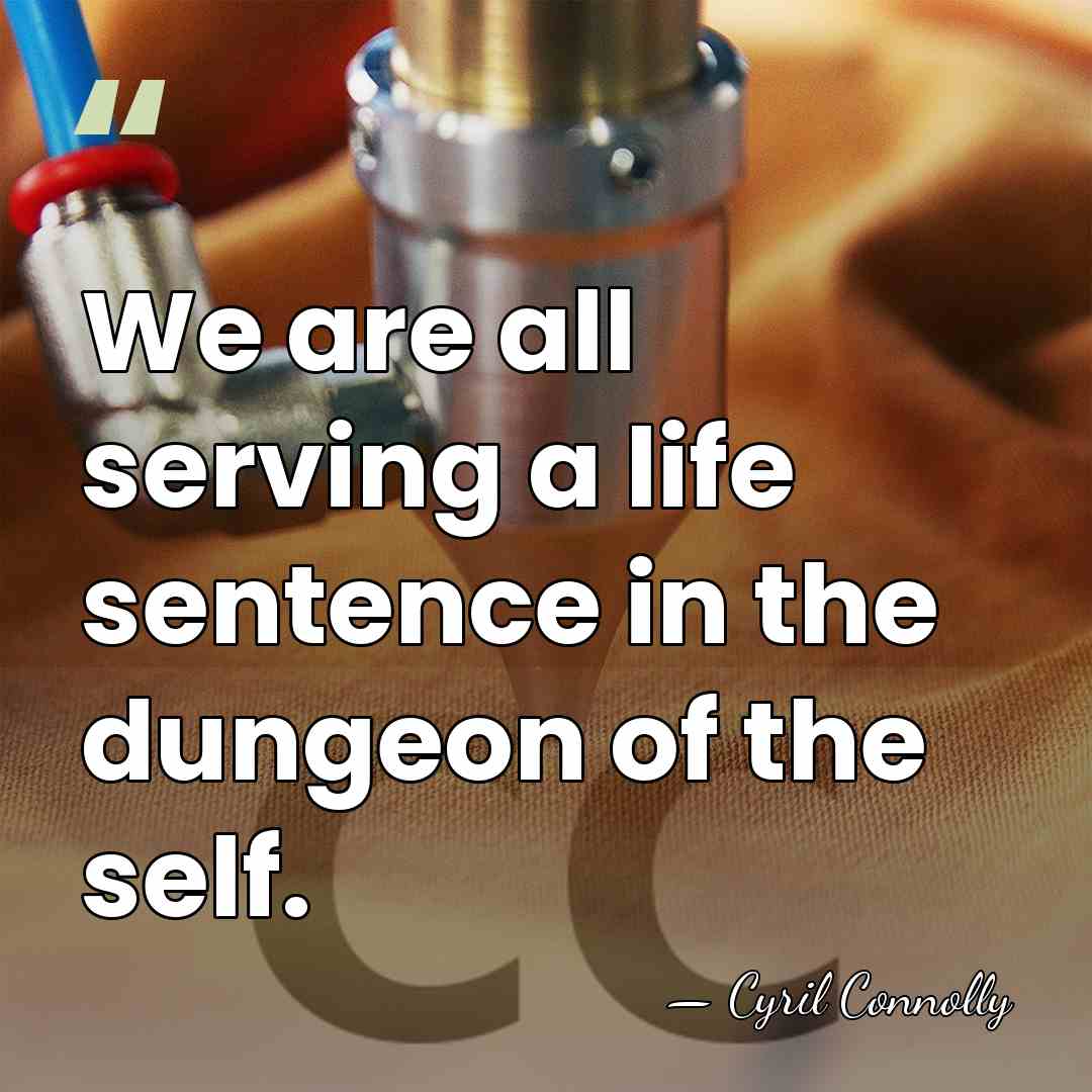 We are all serving a life sentence in the dungeon of the&hellip; - Cyril Connolly