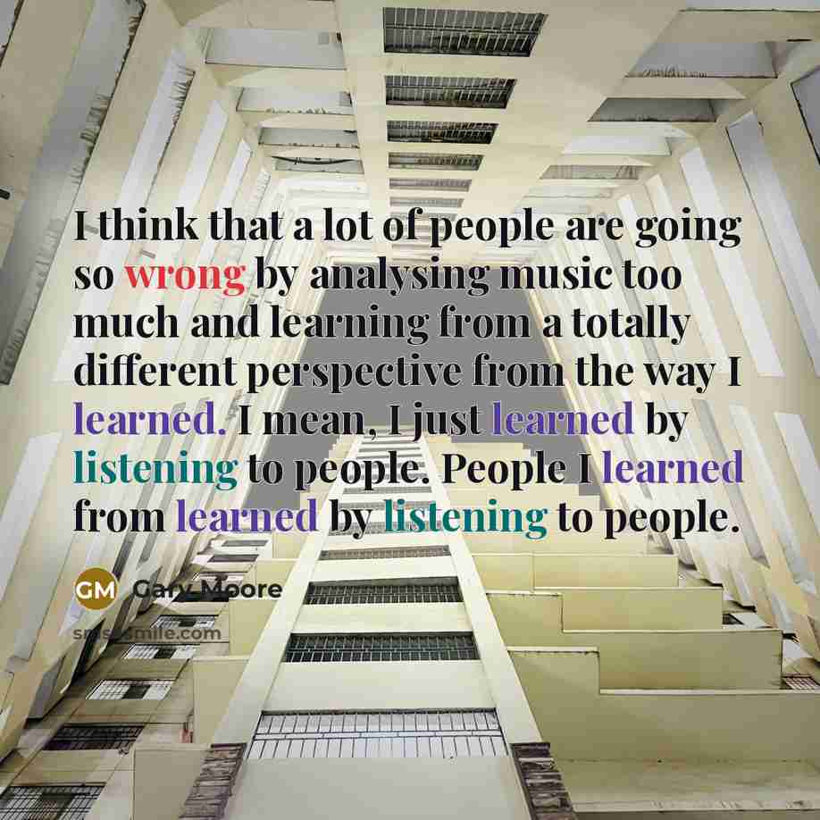 “I think that a lot of people are going so…” quote by Gary Moore