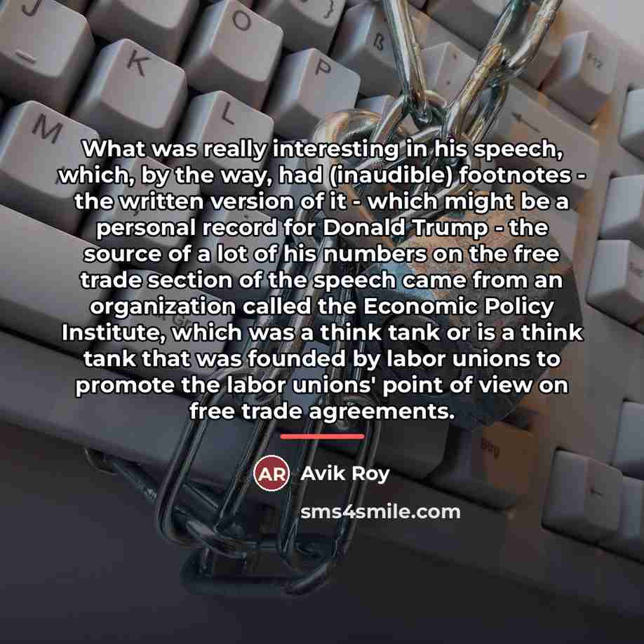 “What was really interesting in his speech, which, by the…” quote by Avik Roy