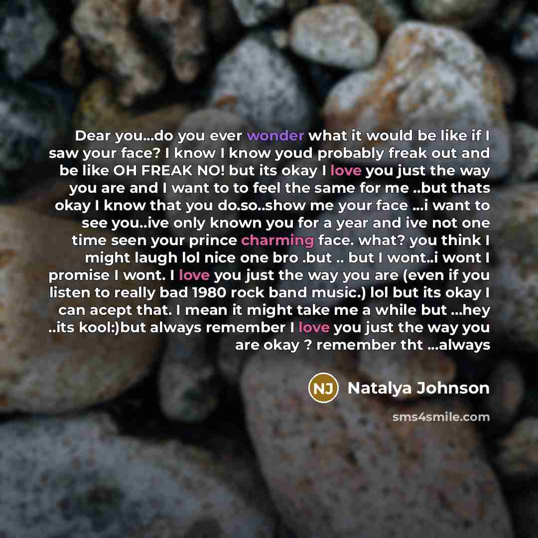 “Dear you...do you ever wonder what it would be like…” quote by Natalya Johnson