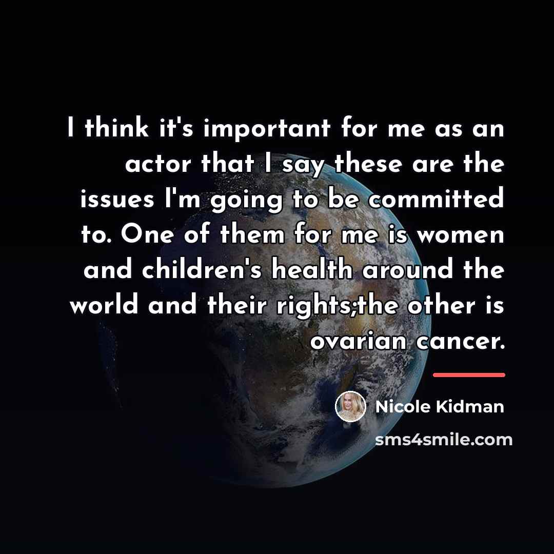 “I think it's important for me as an actor that…” quote by Nicole Kidman
